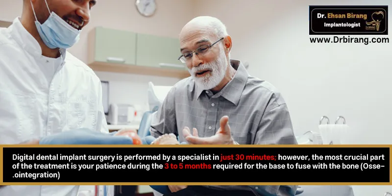 How long does dental implant placement take? 